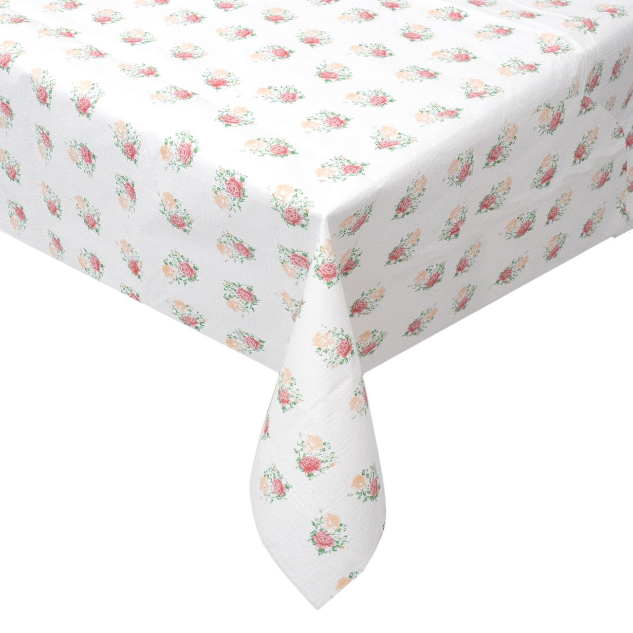 Fata de Masa, New Line, Model Floral, 273x137 cm, Plastic, Roz