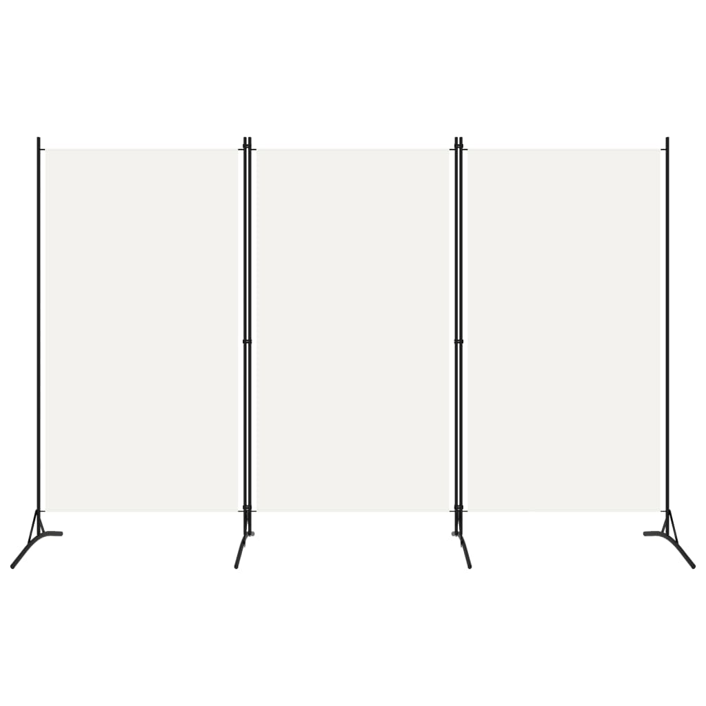 Paravan de camera cu 3 panouri vidaXL, Tesatura, 260 x 180 cm, Alb