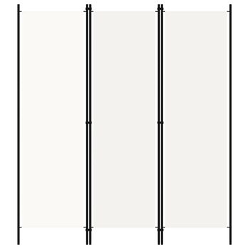 Paravan de camera cu 3 panouri vidaXL, Tesatura, 150 x 180 cm, Alb Paravan de camera cu 3 panouri vidaXL, Tesatura, 150 x 180 cm, Alb