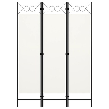 Paravan de camera cu 3 panouri vidaXL, Tesatura, 120 x 180 cm, Alb Paravan de camera cu 3 panouri vidaXL, Tesatura, 120 x 180 cm, Alb