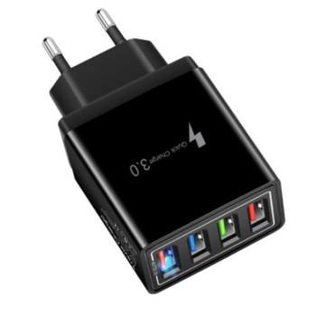 Incarcator Priza,Incarcator Retea, Protectie Temperatura Ridicata 4x USB 3.0 Ultra Fast Charge Culoare Negru Incarcator Priza,Incarcator Retea, Protectie Temperatura Ridicata 4x USB 3.0 Ultra Fast Charge Culoare Negru
