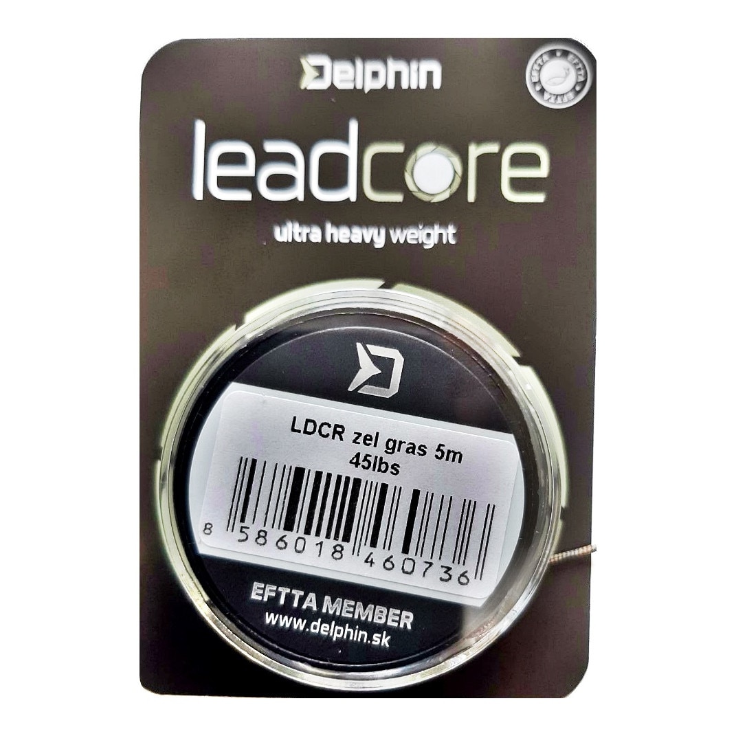Fir Leadcore Delphin, 45 lbs, maro, 5 m