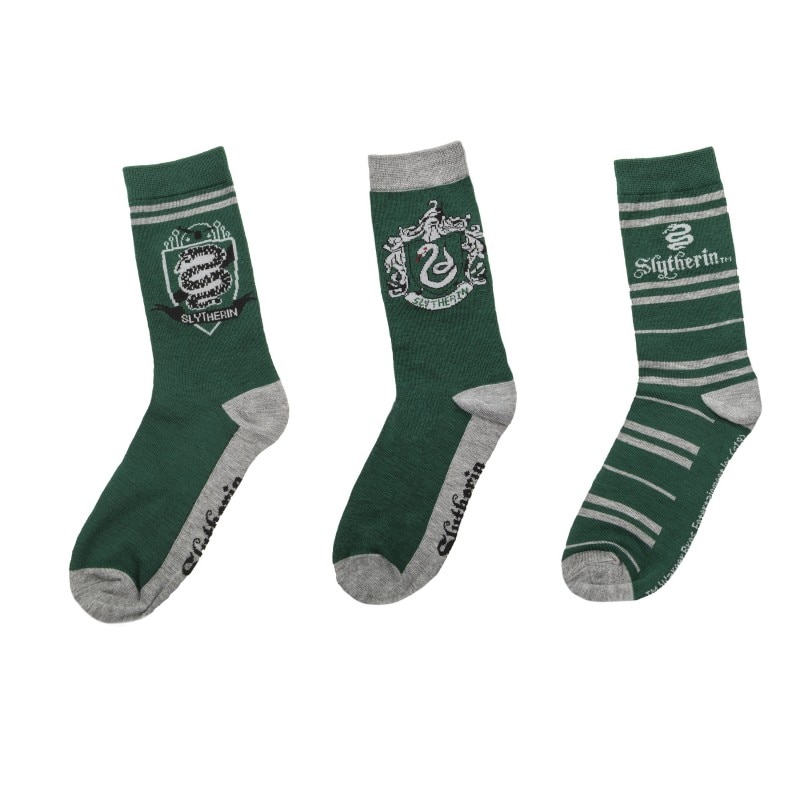 Set 3 Perechi Sosete Harry Potter Slytherin , Marime 37-46 EU
