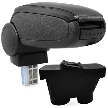 Cotiera Peugeot 208 I (03.2012-06.2019) marca aVr - negru piele ecologica Cotiera Peugeot 208 I (03.2012-06.2019) marca aVr - negru piele ecologica