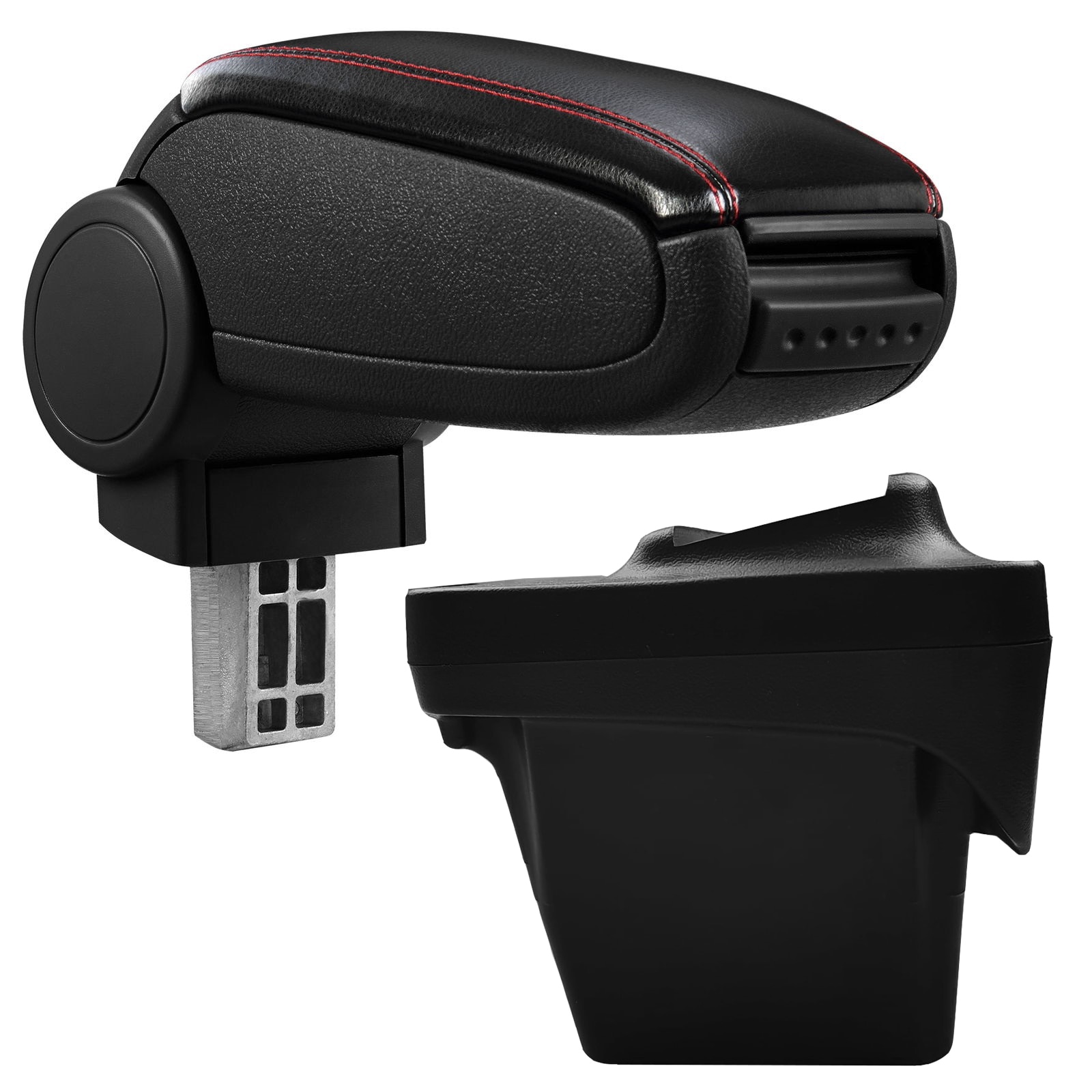 Cotiera Peugeot 308 II (09.2013-) marca aVr - negru piele ecologica cu cusatura rosie