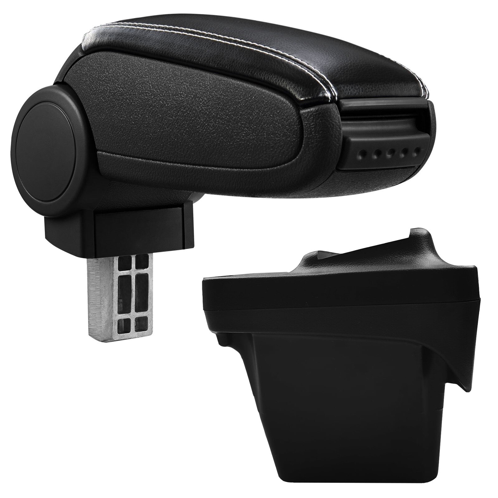 Cotiera Peugeot 308 II (09.2013-) marca aVr - negru piele ecologica cu cusatura alba