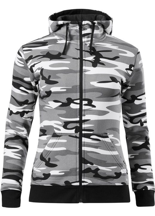 Hanorac model camuflaj, pentru dama, gri, marimea S