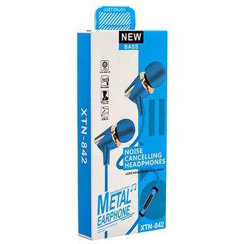 Casti Audio cu Jack, XTN-842, Albastru Casti Audio cu Jack, XTN-842, Albastru