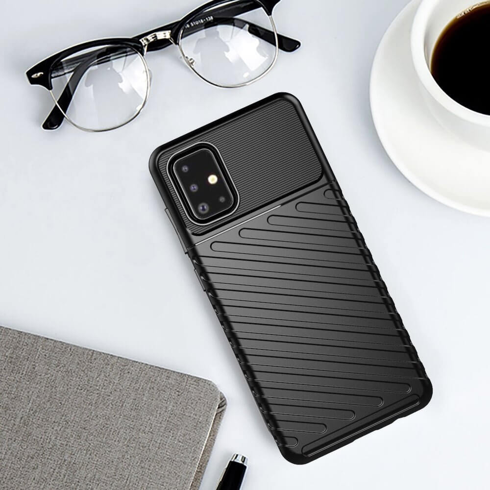 Husa Samsung Galaxy A21s, Thunder Case Flexible Tough Rugged, Negru