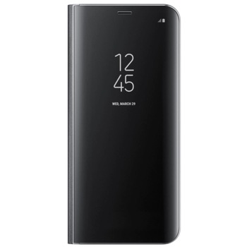 Husa de protectie Clear View Standing pentru Samsung Galaxy S8 - Black Husa de protectie Clear View Standing pentru Samsung Galaxy S8 - Black