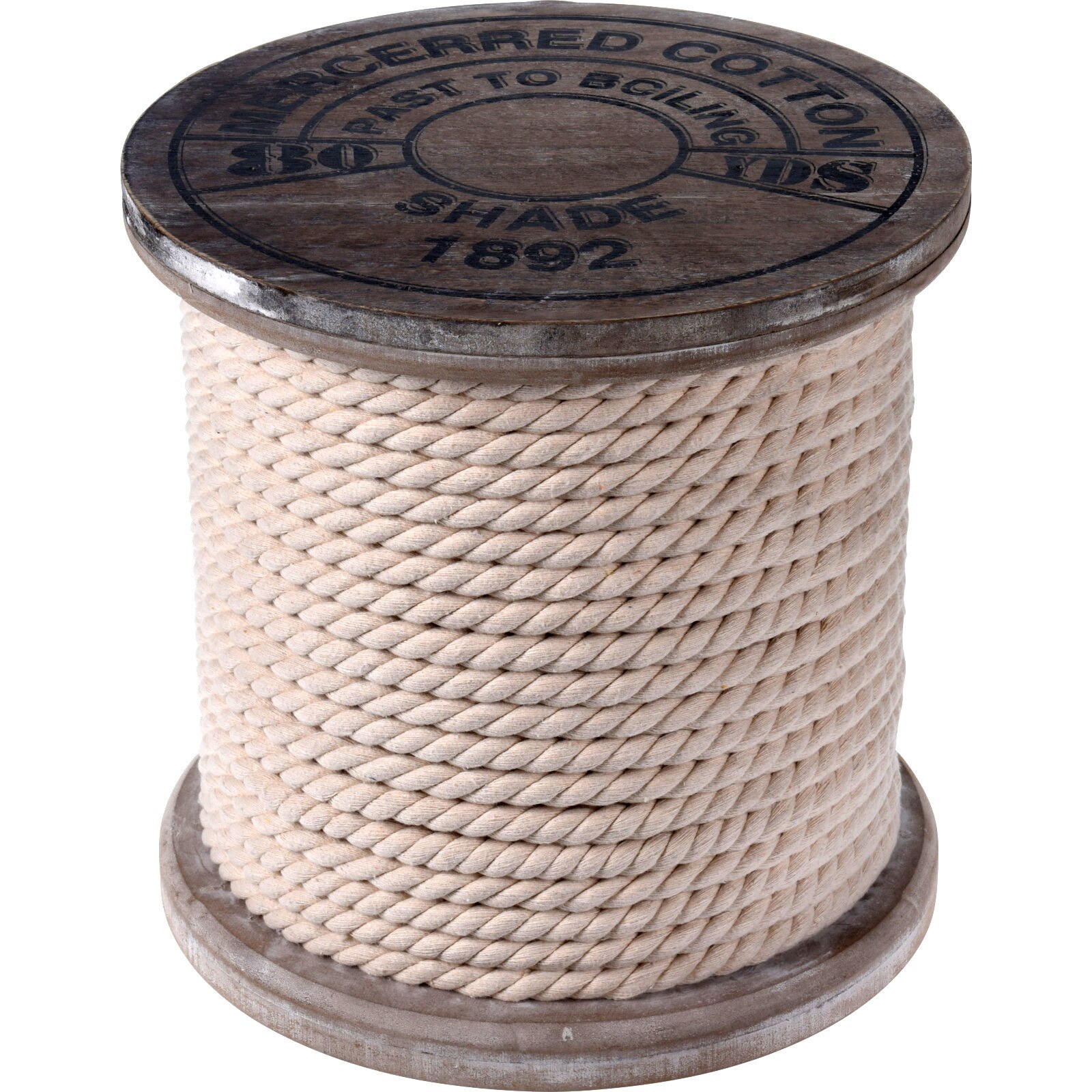 Taburet Scaun din MDF, diametru 30 cm, captusit cu funie, Greutate suportata 100 kg