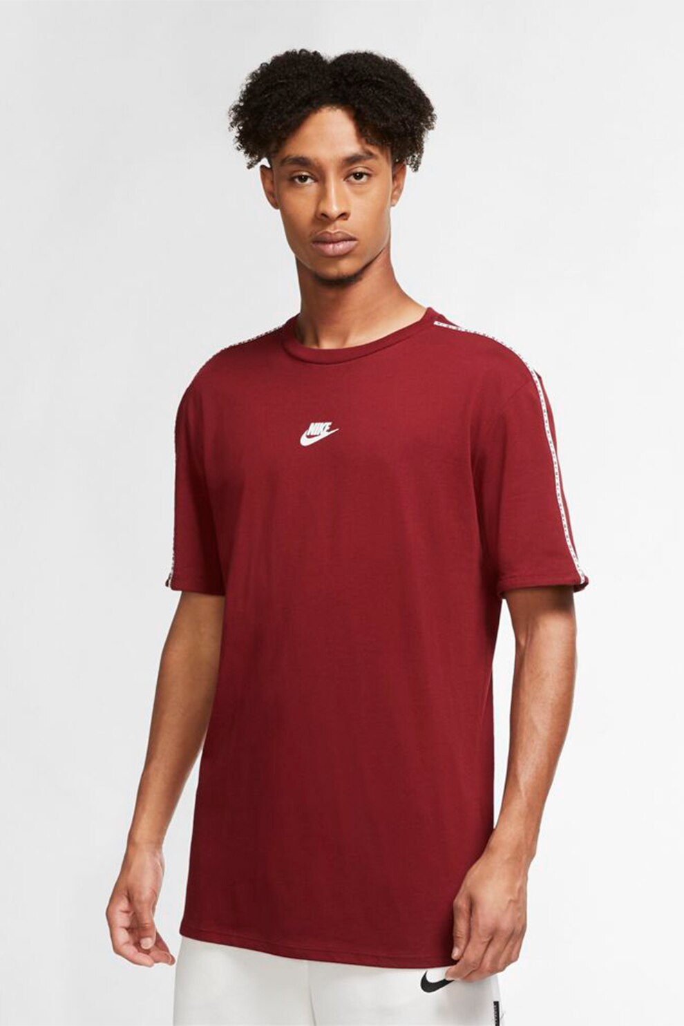 Nike, Tricou cu tehnologie Dri-Fit Repeat, Rosu inchis