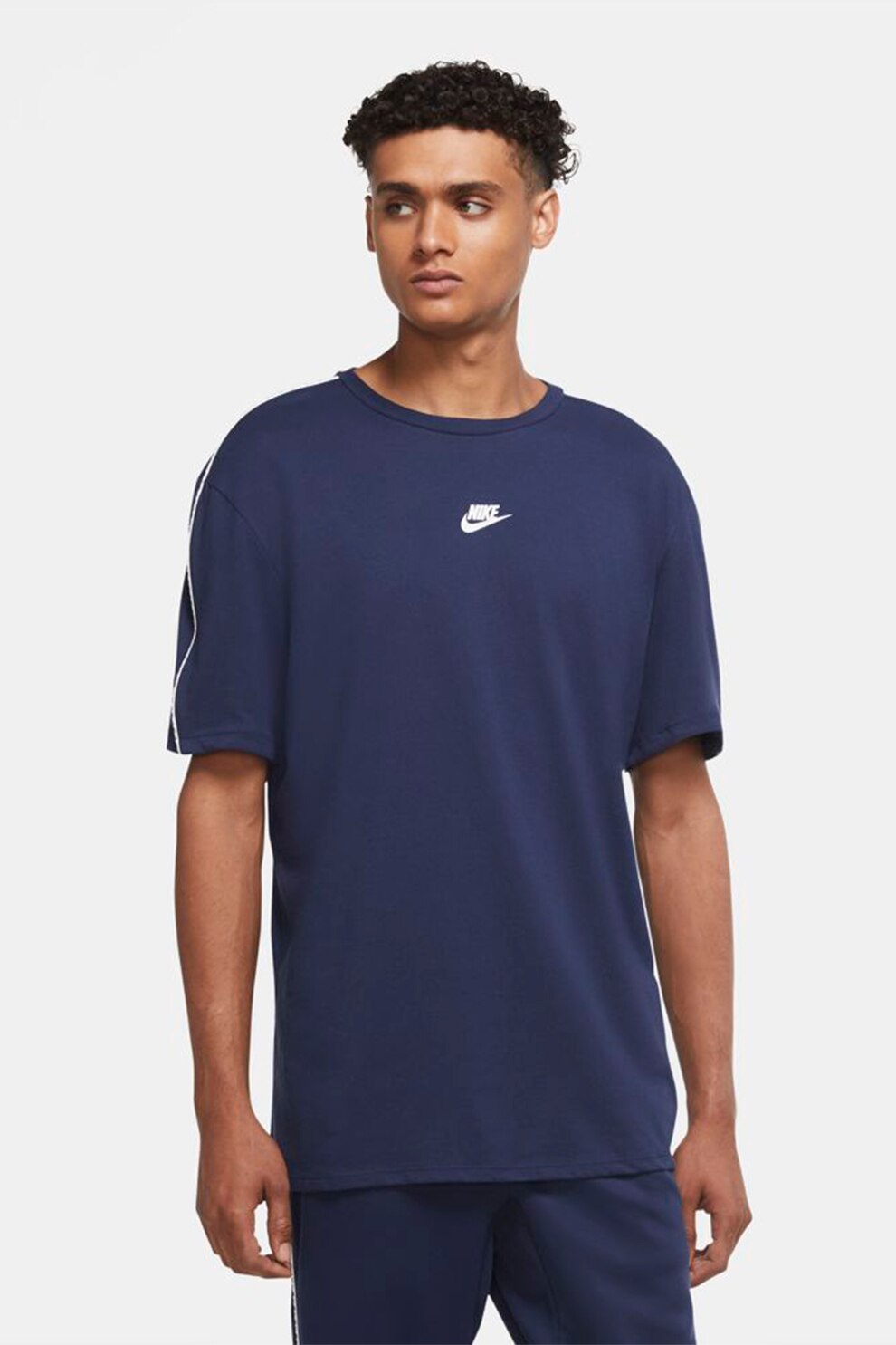 Nike, Tricou cu tehnologie Dri-Fit Repeat, Bleumarin