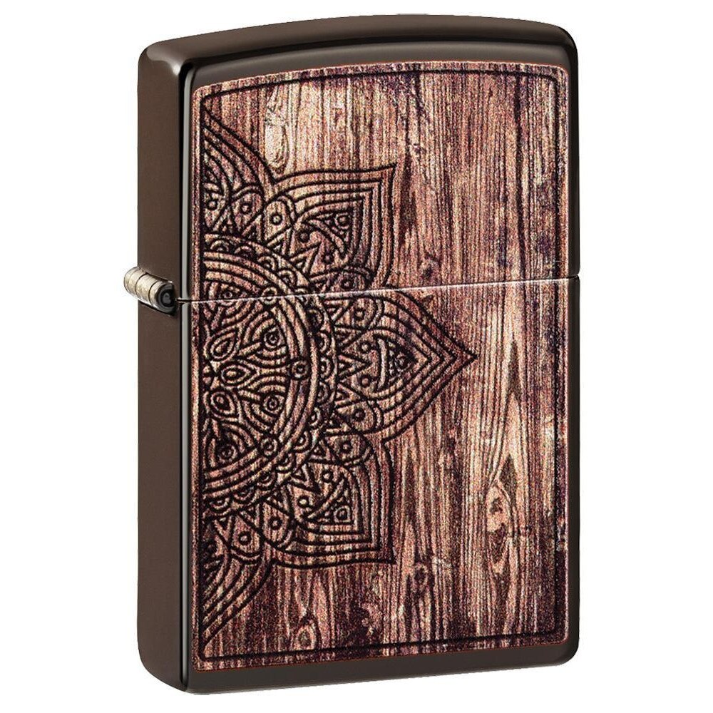 Bricheta Zippo 49184 Wood Mandala Design