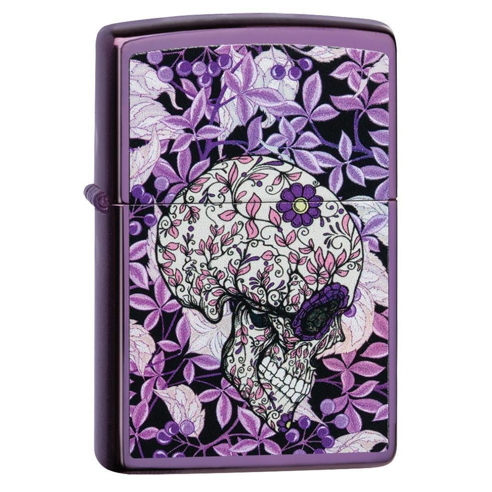 Bricheta Zippo 49159 Floral Hidden Skull Design