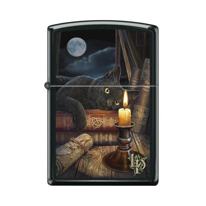 Bricheta Zippo 0533 Watchful Black Cat - Lisa Parker