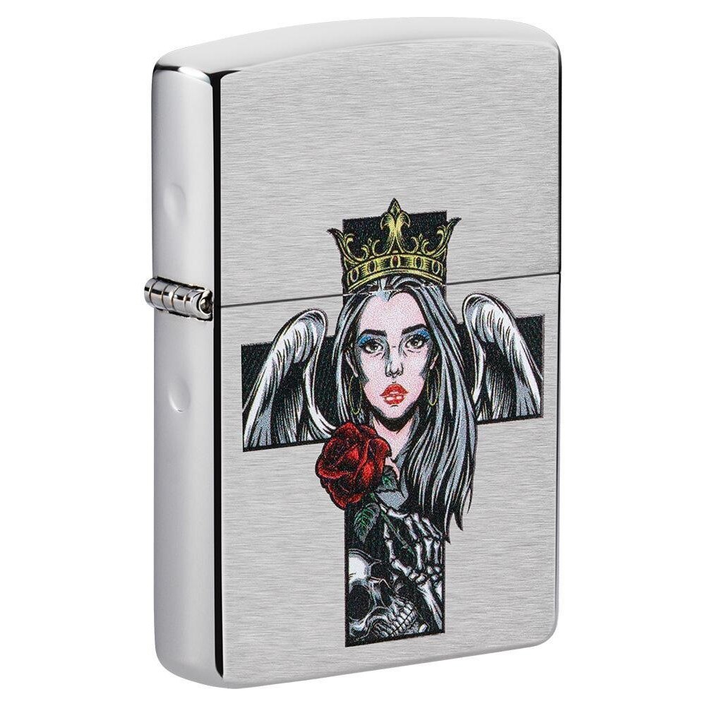Bricheta Zippo 49262 Cross, Queen and Skull
