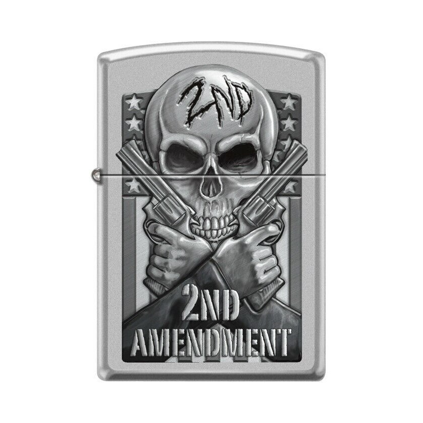 Bricheta Zippo 4932 2nd Amendment - Skull and Guns