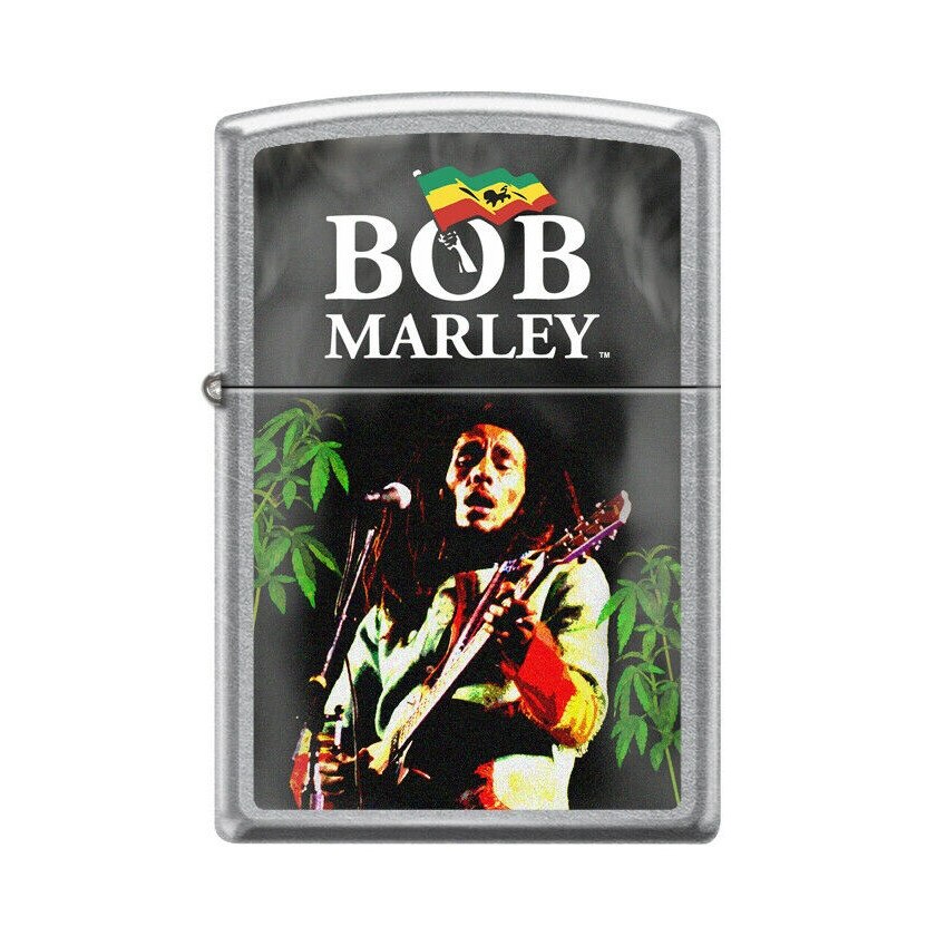 Bricheta Zippo 0938 Bob Marley Jamaican Flag & Weed
