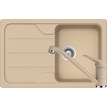 Kit chiuveta Schock Formhaus D-100S 780 x 500 mm si baterie Schock Cosmo Moonstone Cristalite Kit chiuveta Schock Formhaus D-100S 780 x 500 mm si baterie Schock Cosmo Moonstone Cristalite