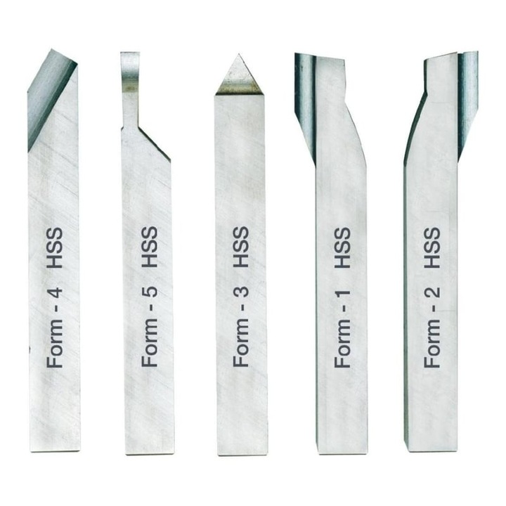 Set cutite pentru strung de metal PD 230/E, PD 250/E Micromot Proxxon 24530, 5 piese