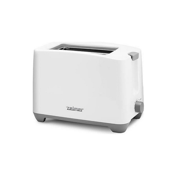 Prajitor de paine Zelmer ZTS7386, 750 W, 2 felii, Alb