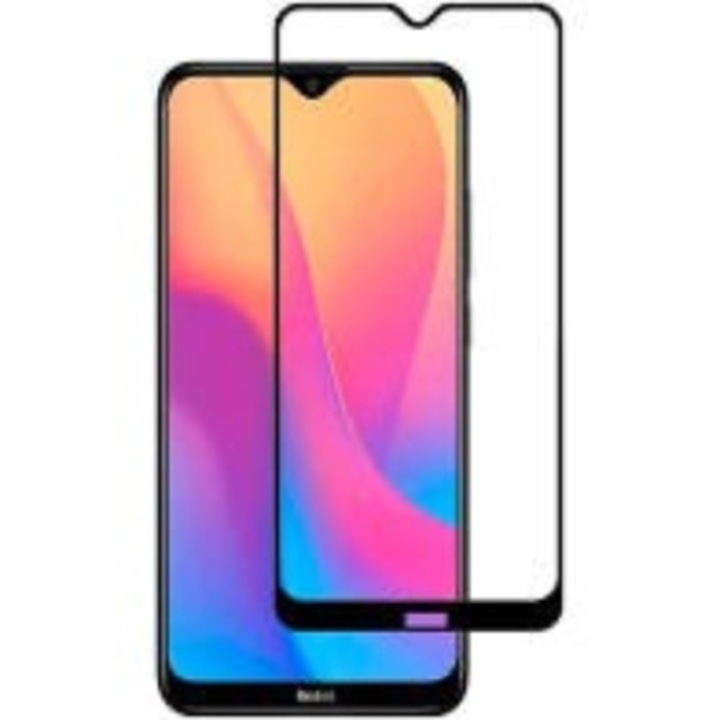 Xiaomi Redmi 8 / Redmi 8A 5D Full Glue teljes kjelzős, hajlított kijelzővédő üvegfólia, Fekete 34356