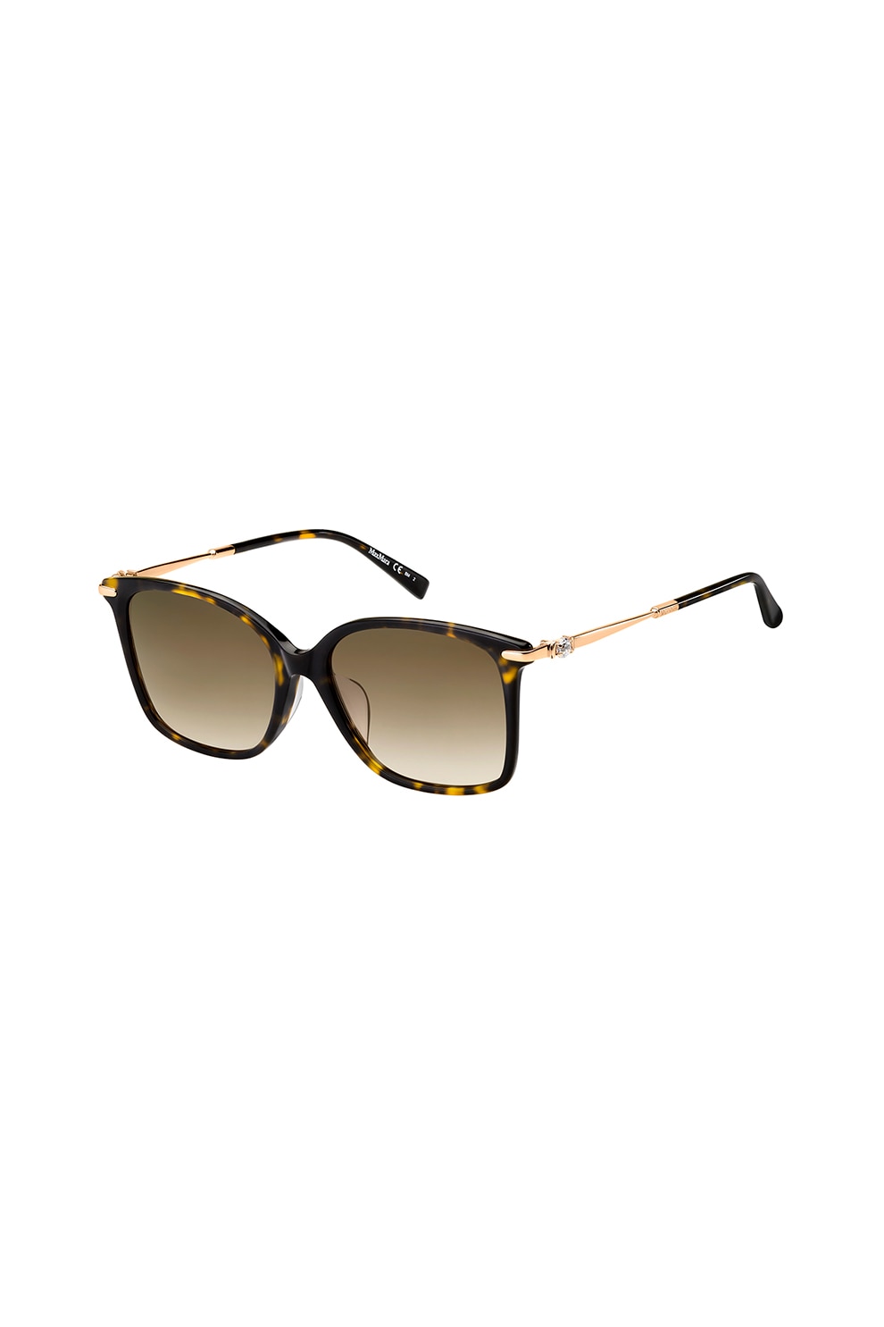 Max Mara, Ochelari de soare cu cristale Shine IV, Negru/Auriu, 55-17-145 Standard
