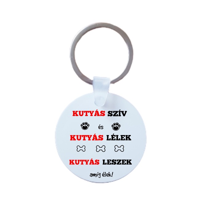 Kutyás kulcstartó (kerek)