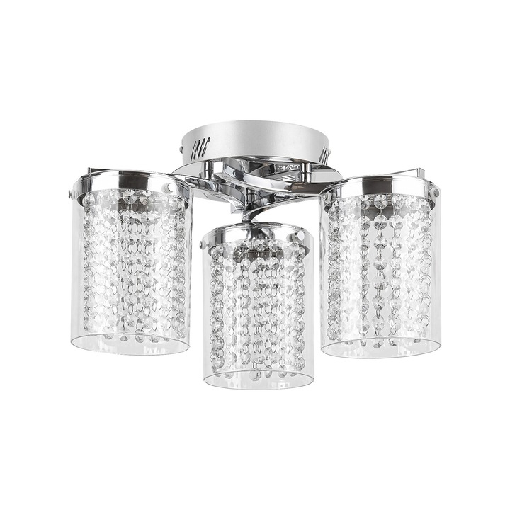 Плафон Rabalux Astrella, 3х6W LED 4000К, Хром/Прозрачен