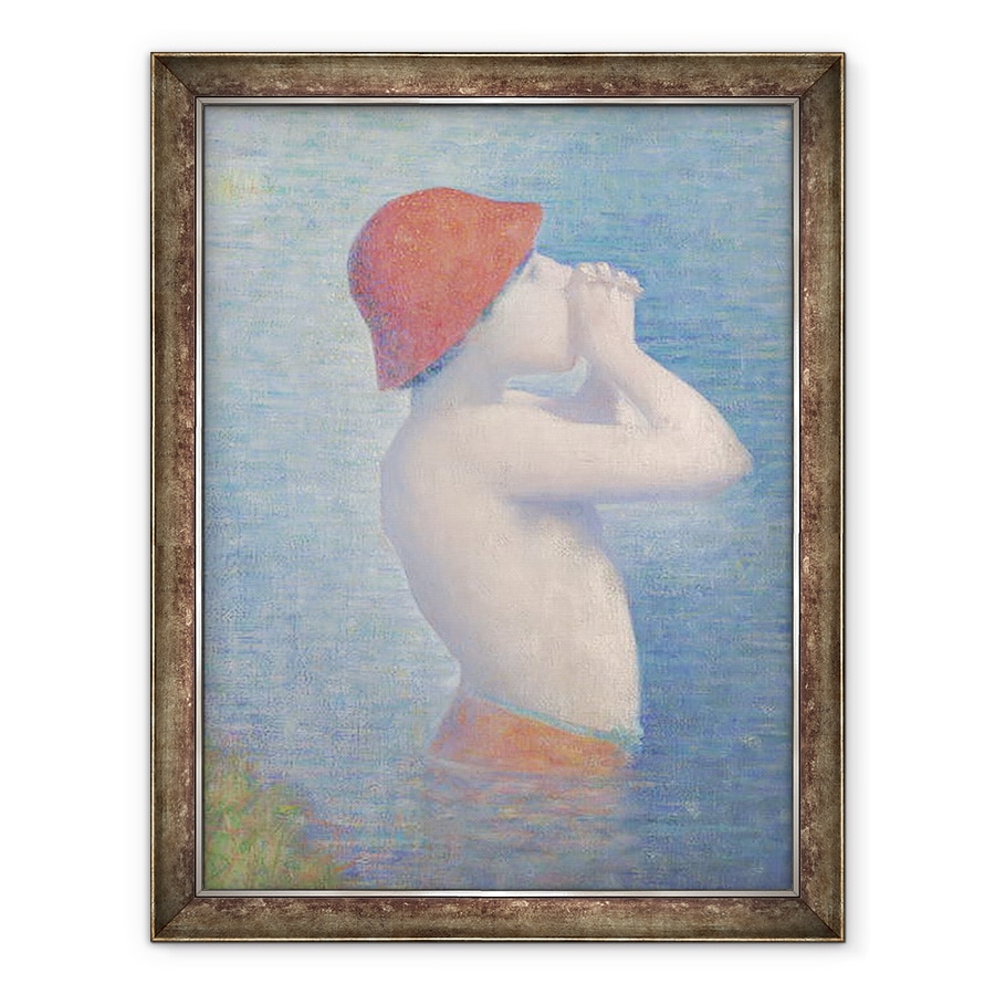 Tablou inramat - Georges Pierre Seurat - Detaliu al scaldarilor de la Asnières, 70 x 90 cm