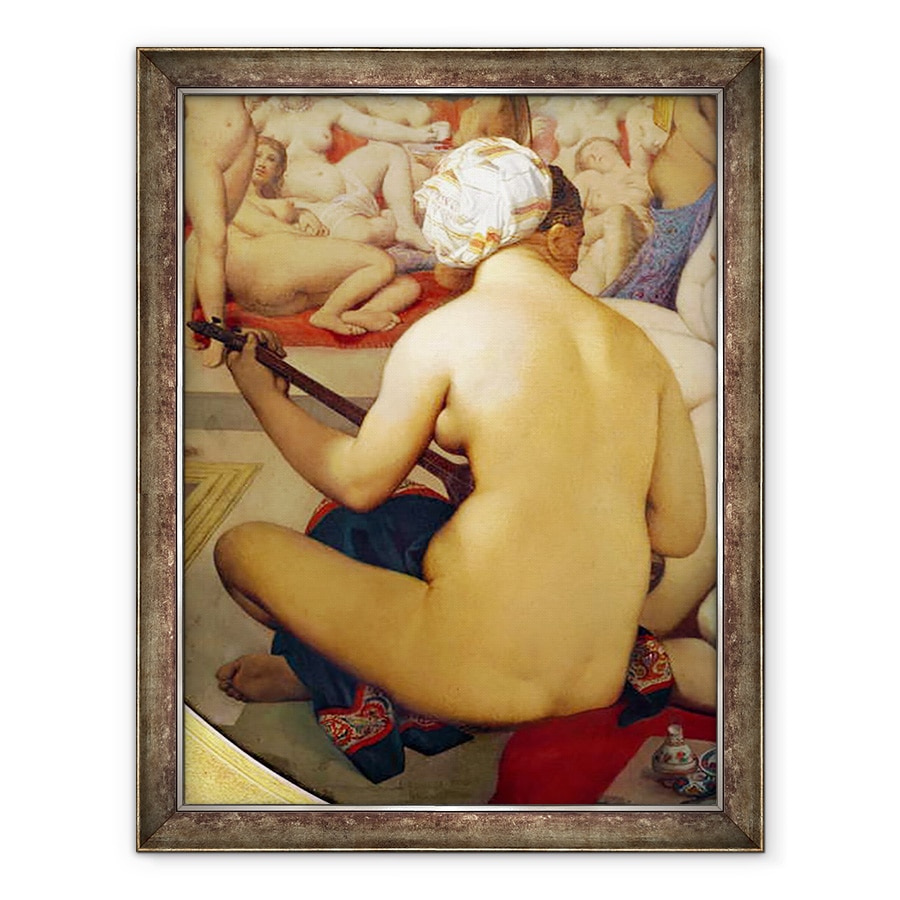 Tablou inramat - Jean Auguste Dominique Ingres - Baia turceasca, detaliu al muzicianului, 60 x 80 cm