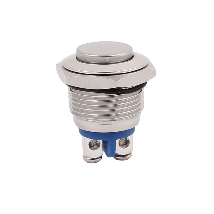 Метален бутон Arduino Clone, 16 мм, без LED, 3 A