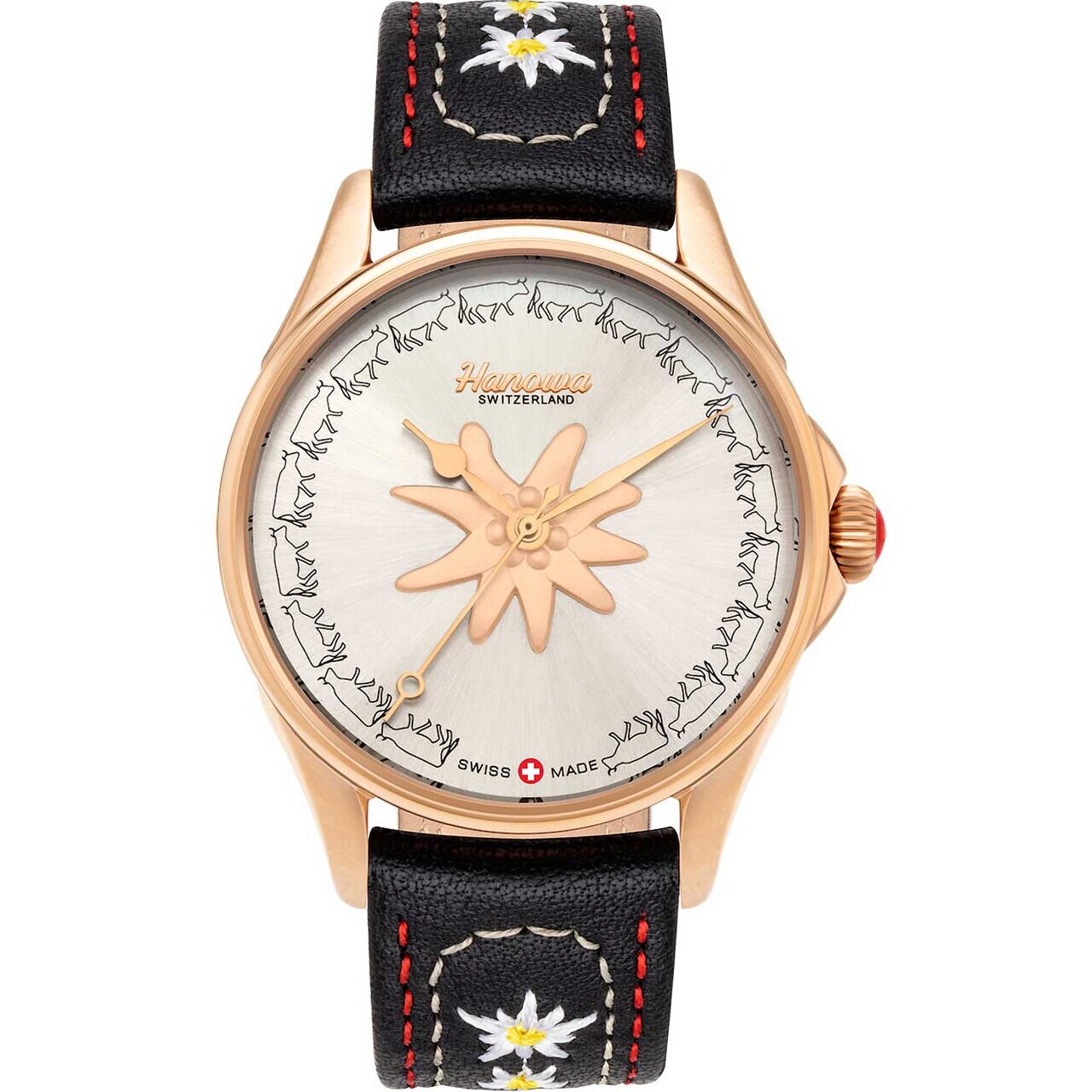 Ceas de dama Hanowa 16-6096.09.001.07, Quartz, 36mm, 5ATM, Auriu