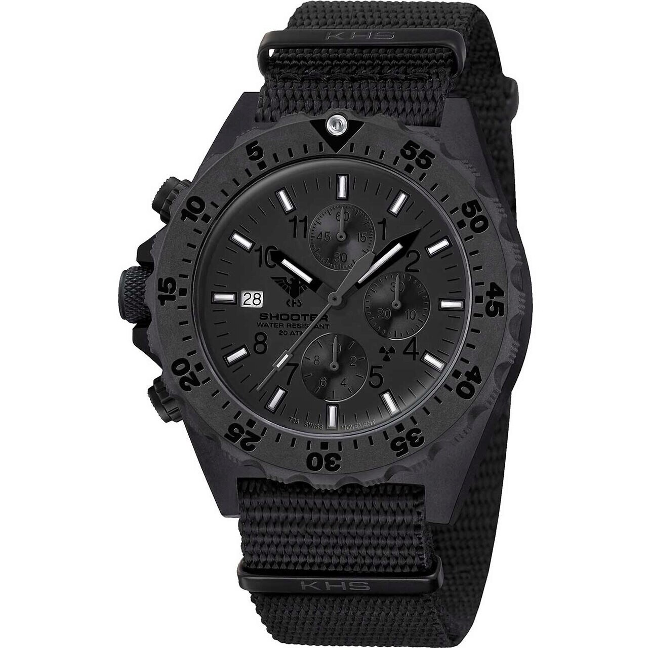 Ceas barbatesc Khs KHS.SH2CXTOT.NB, Quartz, 42mm, 20ATM, Negru