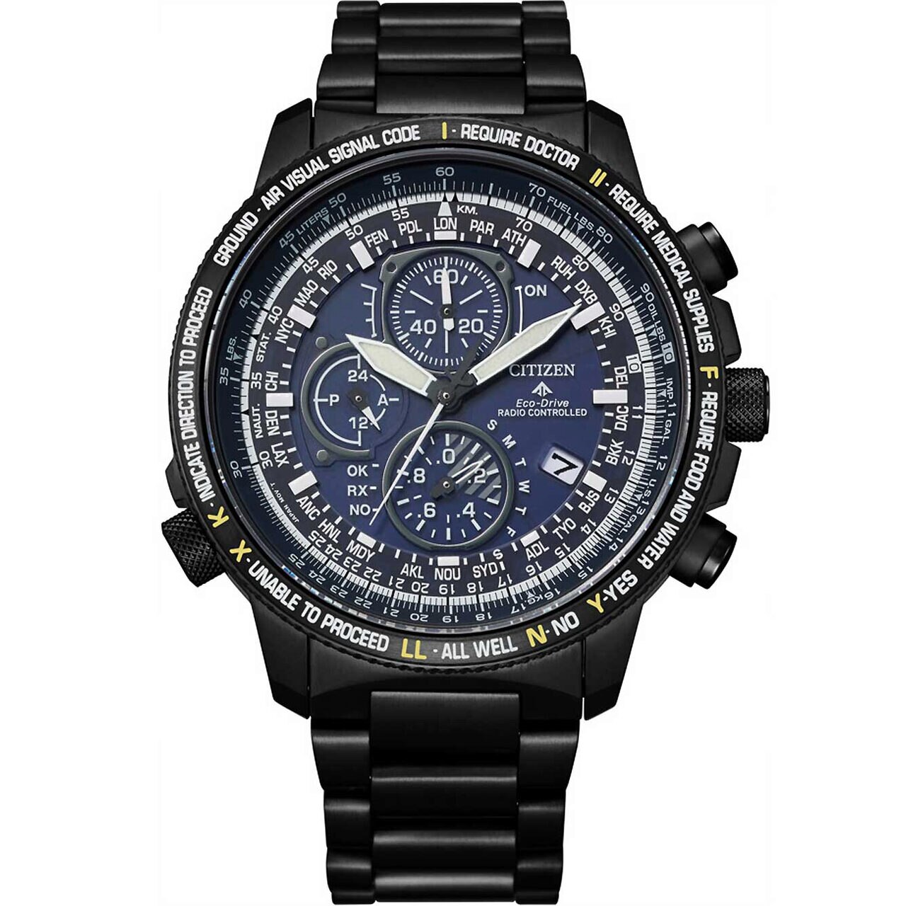 Ceas barbatesc Citizen AT8195-85L, Quartz, 45mm, 20ATM, Gri