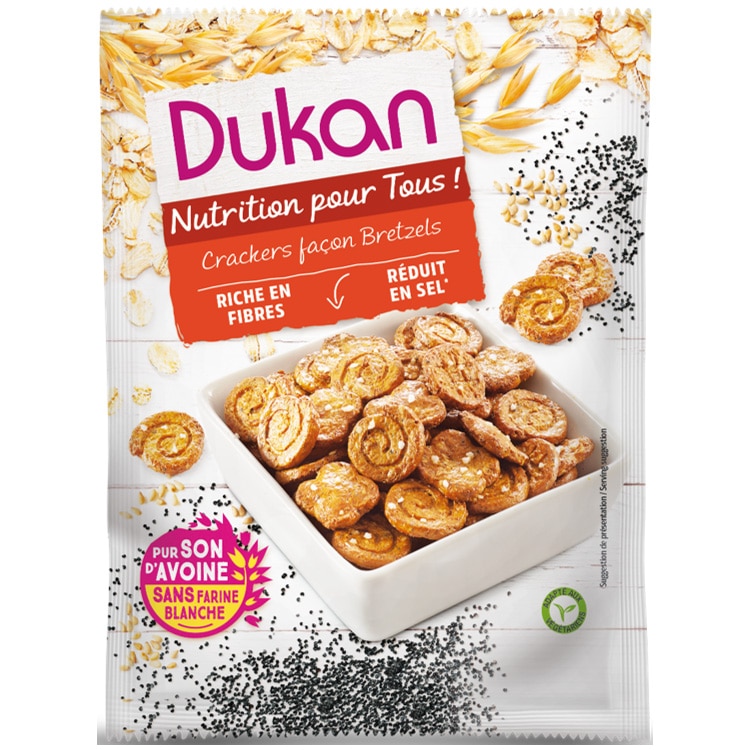 Crackers din ovaz cu mac si susan, fara zahar, dieta Dukan, 100g
