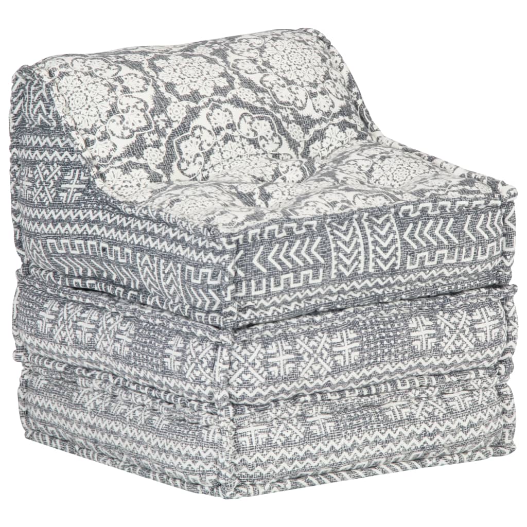 Canapea modulara vidaXL, Tesatura, 60 x 70 x 76 cm, Gri deschis