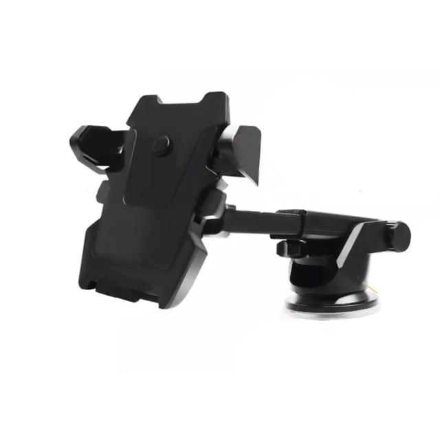 Suport auto telefon, negru, montaj ventuza