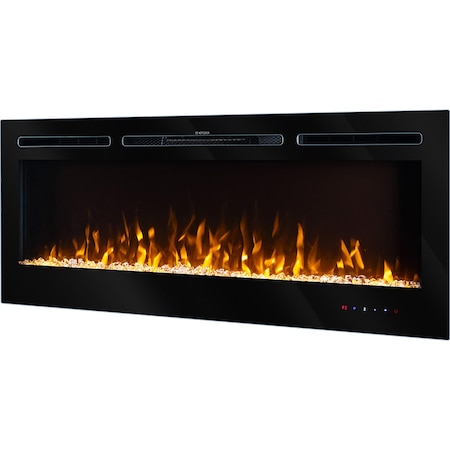 Focar electric Artflame Hermes, 1500 W, 2 trepte putere, material fereastra sticla, efect 3D, telecomanda, accesorii: lemne si cristale, BG-50-B