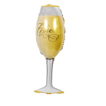 Balon din folie pentru petrecere Pahar de sampanie Cheers, 101 cm - Krista® Balon din folie pentru petrecere Pahar de sampanie Cheers, 101 cm - Krista®