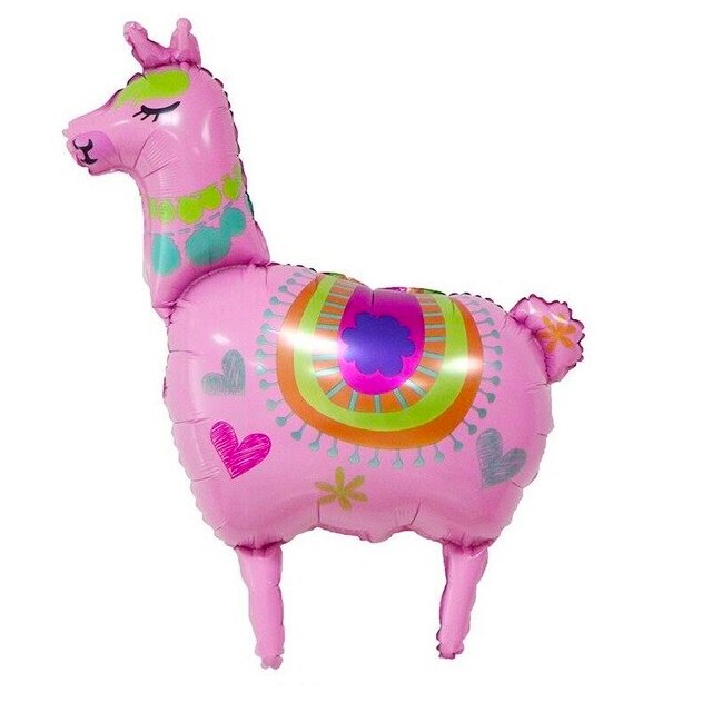 Balon din folie pentru petrecere Alpaca, 90 cm, roz - Krista®