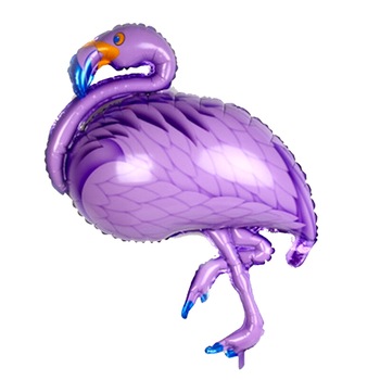 Balon din folie pentru petrecere Flamingo, mov, 105 cm - Krista® Balon din folie pentru petrecere Flamingo, mov, 105 cm - Krista®
