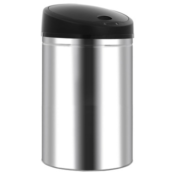 Cos de gunoi automat cu senzor, vidaXL, Otel inoxidabil, 52 L, 32 x 78 cm, Argintiu Cos de gunoi automat cu senzor, vidaXL, Otel inoxidabil, 52 L, 32 x 78 cm, Argintiu