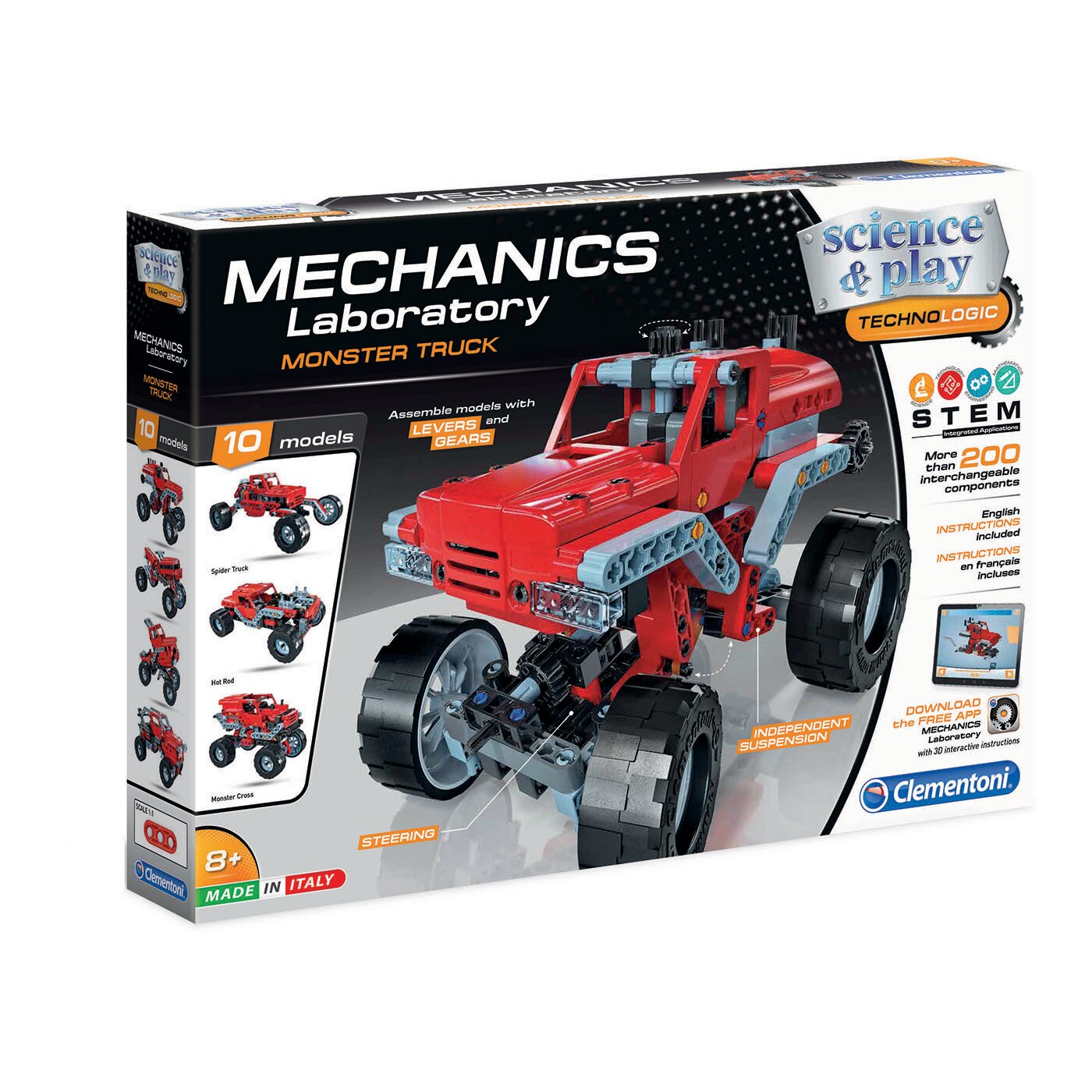 Joc Clementoni Stiinta si joaca - Laboratorul de mecanica, Monster truck