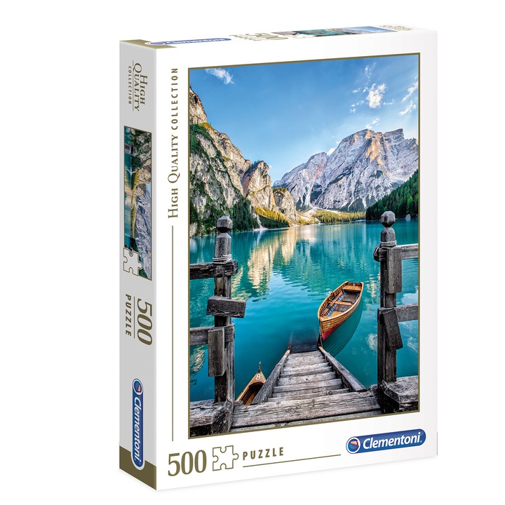 Пъзел Clementoni - Lake Braies, 500 части