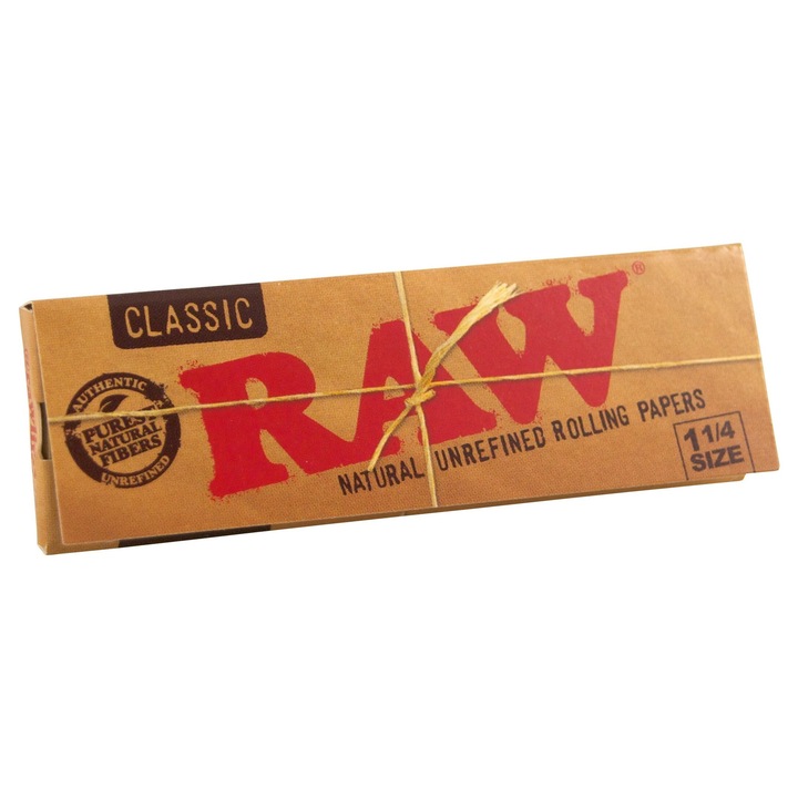 Foite rulat tigari tutun, RAW Classic 1/4 marime 78mm, Ardere uniforma, subtiri, 100% Vegane, 50 bucati