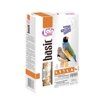 Hrana de baza pentru Cintezoiul Zebra Lolo Pets, 500g Hrana de baza pentru Cintezoiul Zebra Lolo Pets, 500g