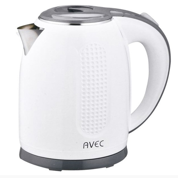 Fierbator electric AVEC, 1.7 l, 2000 W, Plastic, Alb
