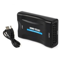 adaptor hdmi la scart full hd convertor audio-video analog la digital usb 5v compatibil laptop  pc  tv  dvd  video negru imagen 33_0_
0